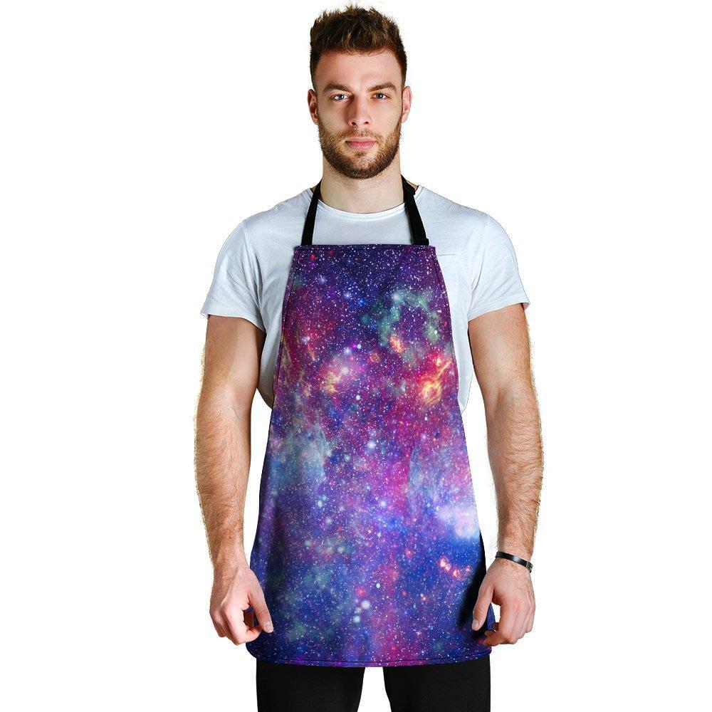 Abstract Starfield Galaxy Space Men's Apron-grizzshop