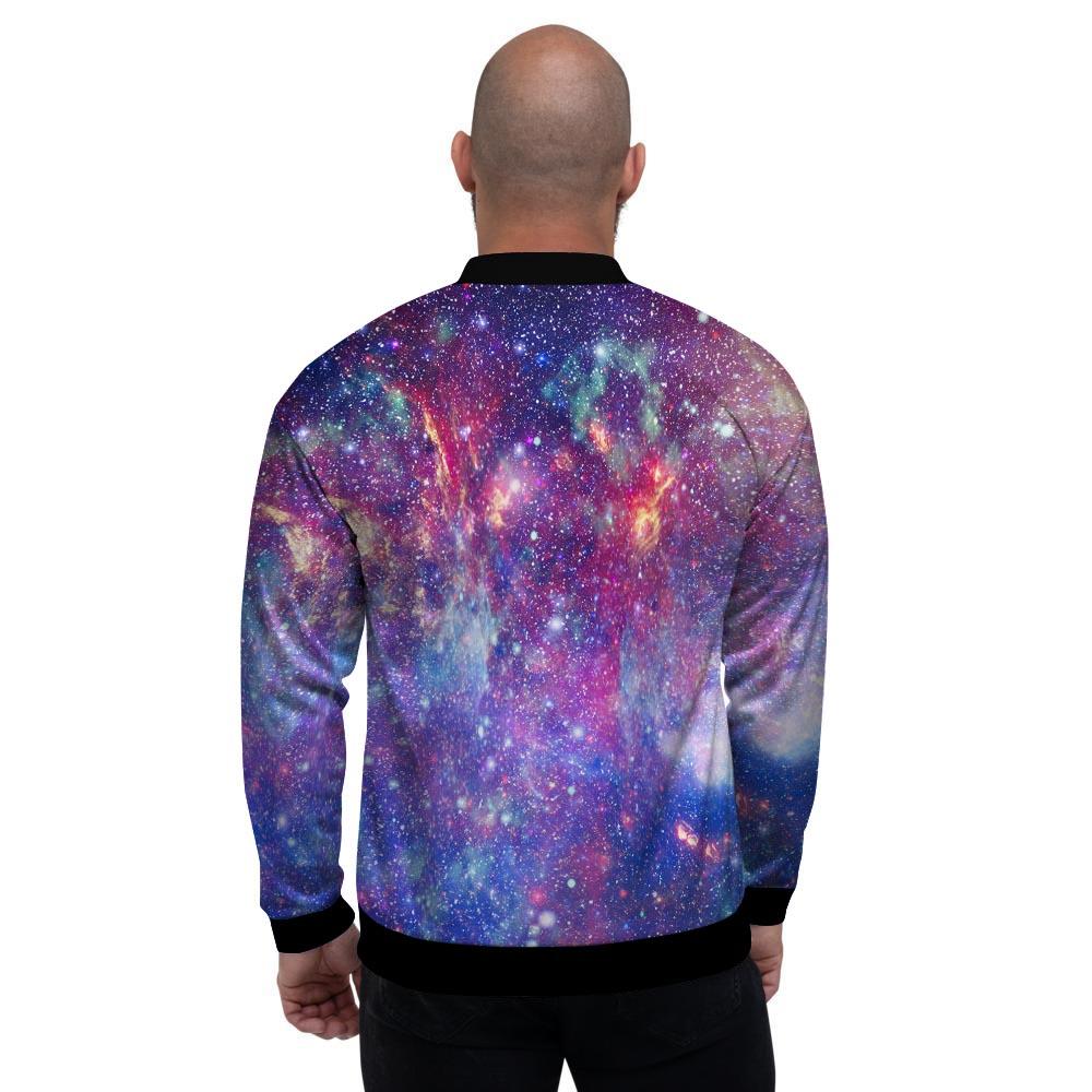 Abstract Starfield Galaxy Space Men's Bomber Jacket-grizzshop