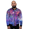 Abstract Starfield Galaxy Space Men's Bomber Jacket-grizzshop