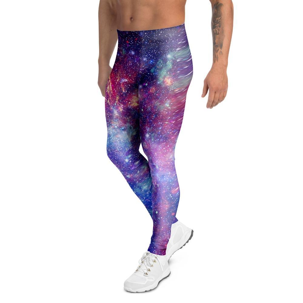 Abstract Starfield Galaxy Space Men's Leggings-grizzshop