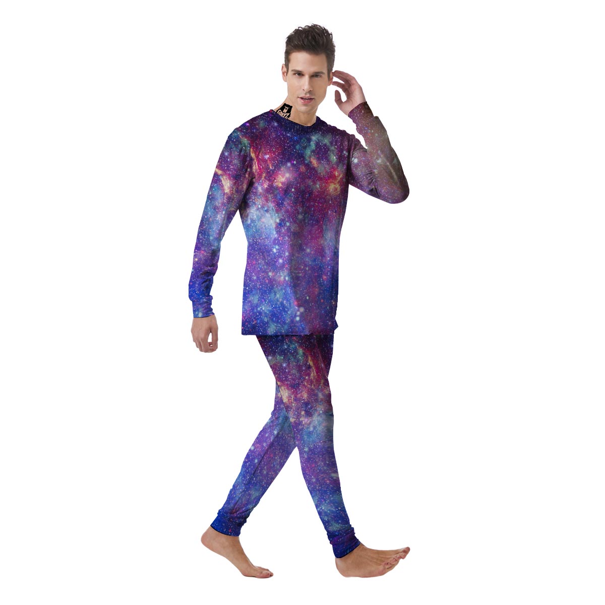 Abstract Starfield Galaxy Space Men's Pajamas-grizzshop