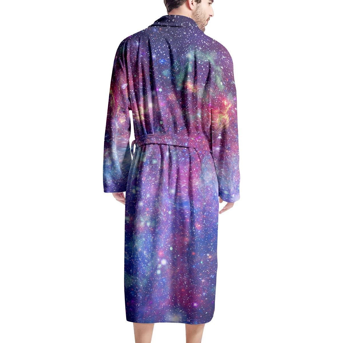 Abstract Starfield Galaxy Space Men's Robe-grizzshop