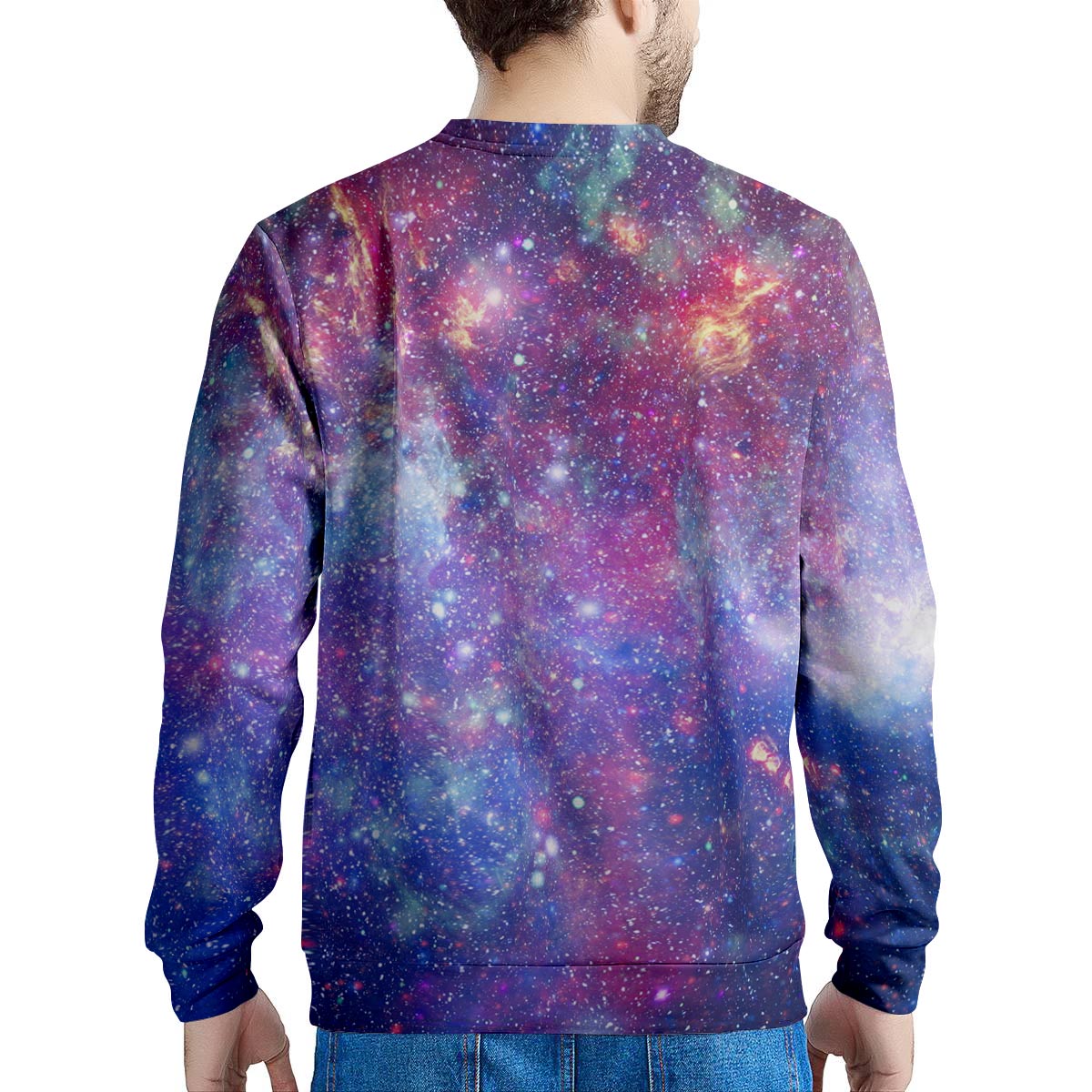 Abstract Starfield Galaxy Space Men's Sweatshirt-grizzshop