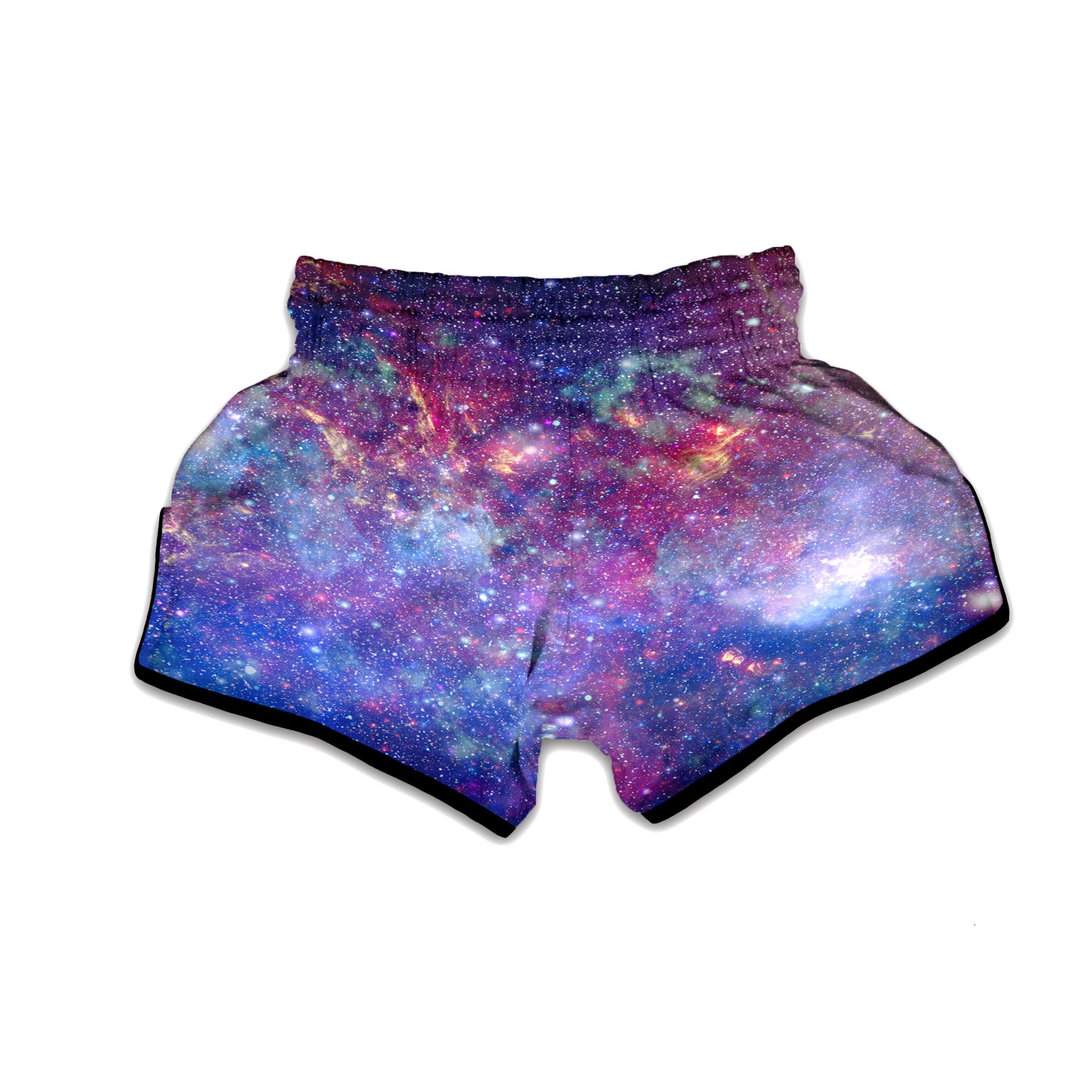 Abstract Starfield Galaxy Space Muay Thai Boxing Shorts-grizzshop