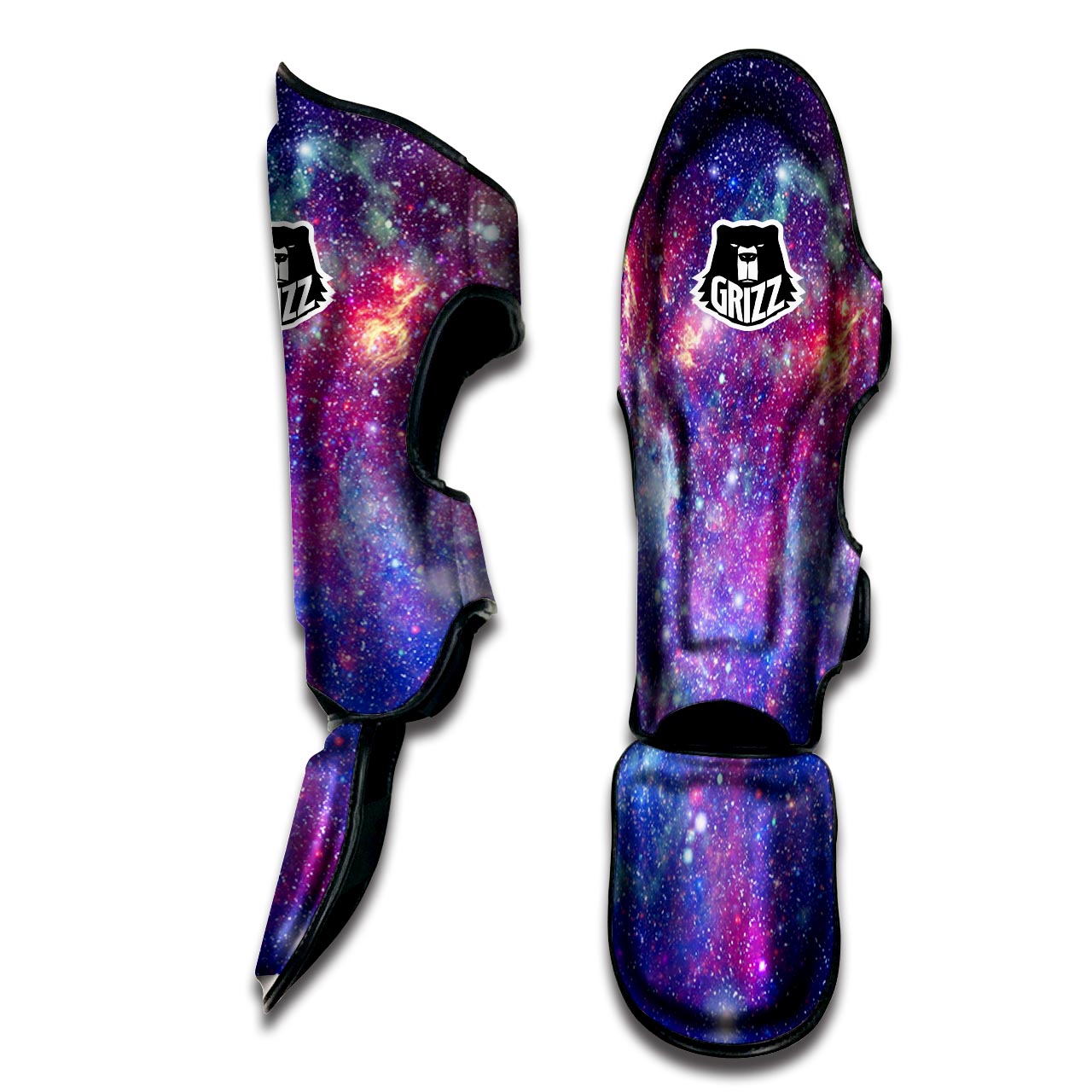 Abstract Starfield Galaxy Space Muay Thai Shin Guard-grizzshop