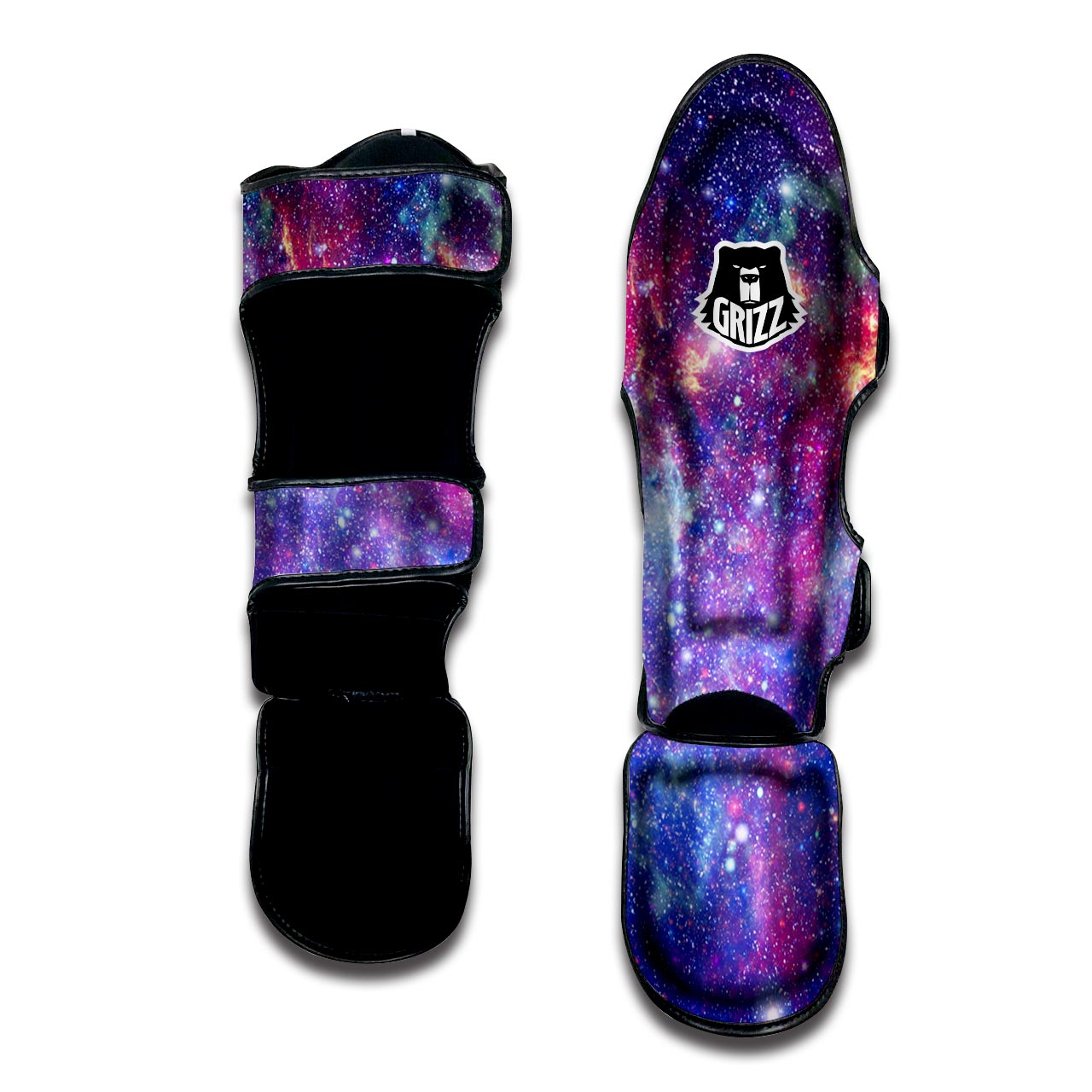 Abstract Starfield Galaxy Space Muay Thai Shin Guard-grizzshop