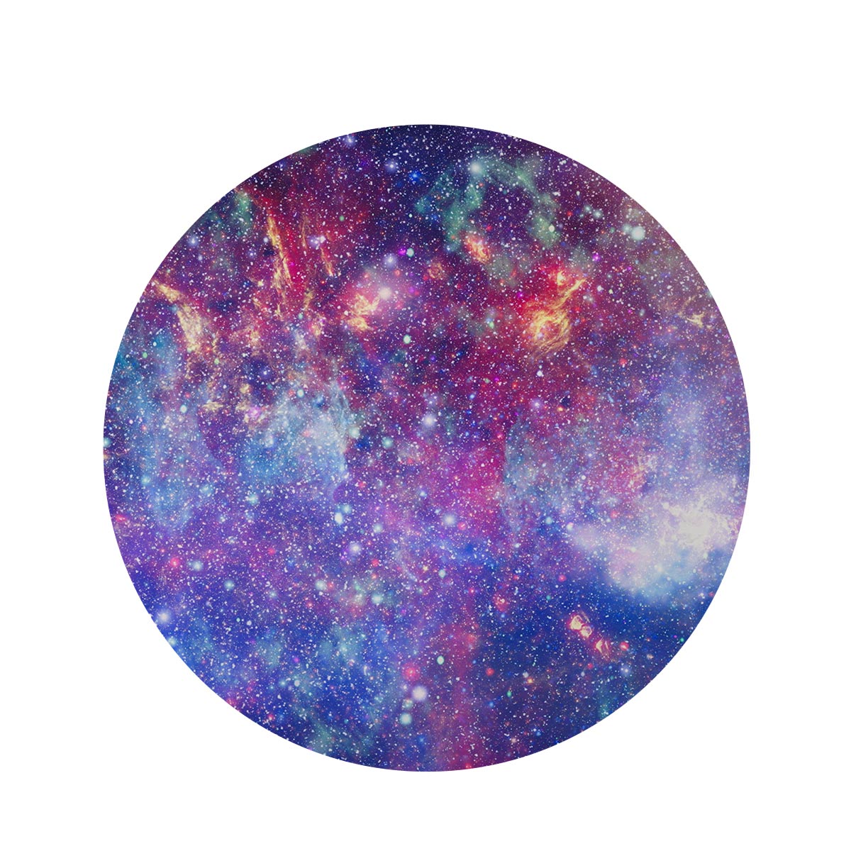 Abstract Starfield Galaxy Space Round Rug-grizzshop