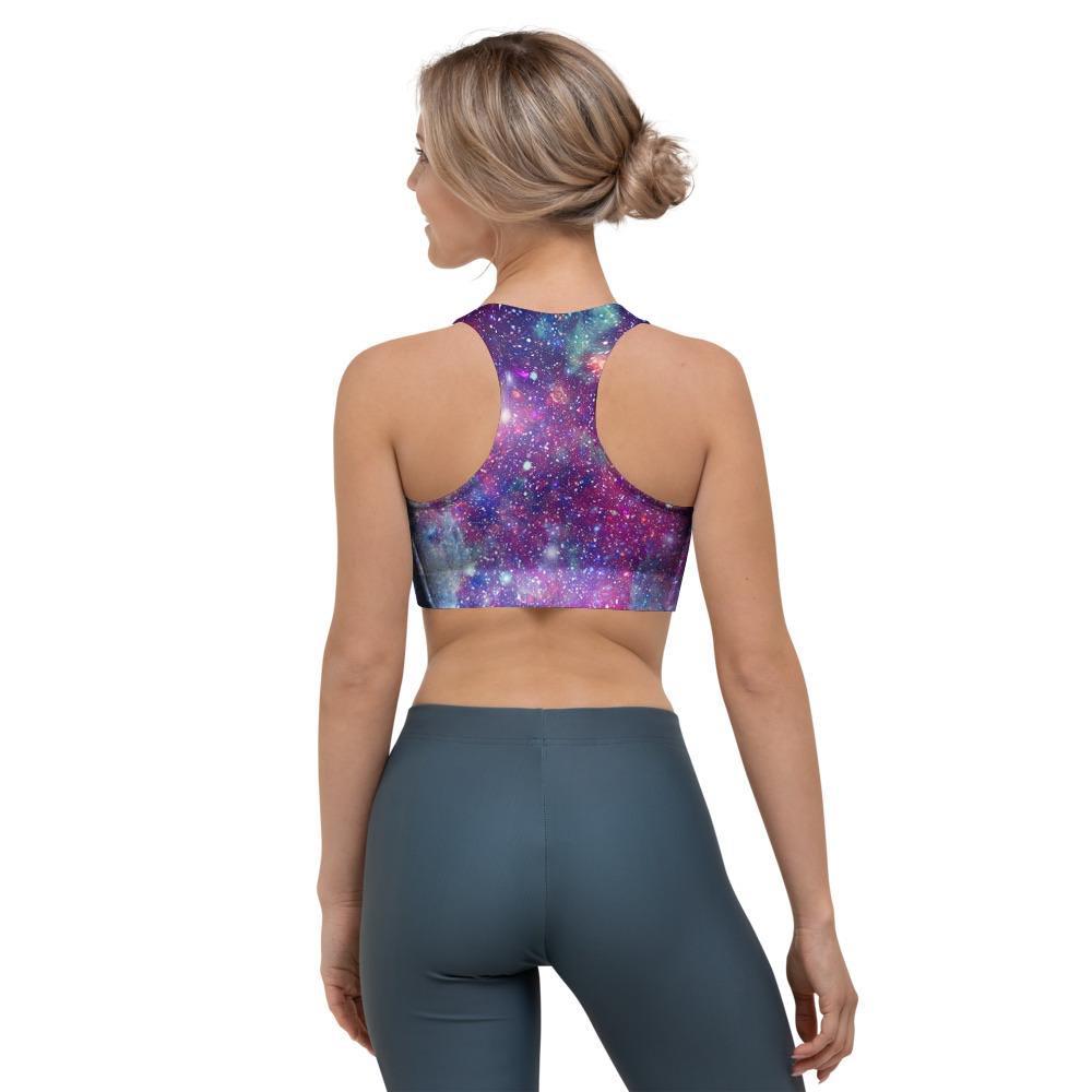 Abstract Starfield Galaxy Space Sports Bra-grizzshop