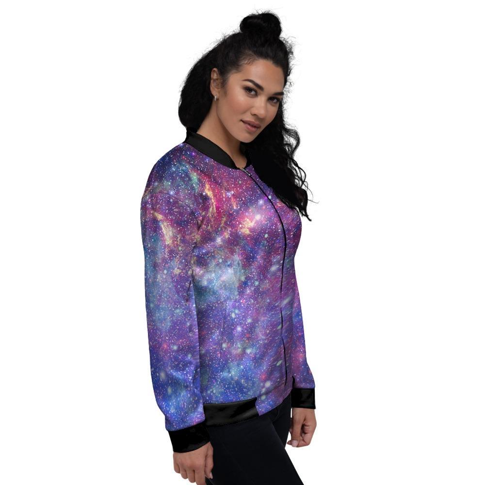 Abstract Starfield Galaxy Space Women's Bomber Jacket-grizzshop