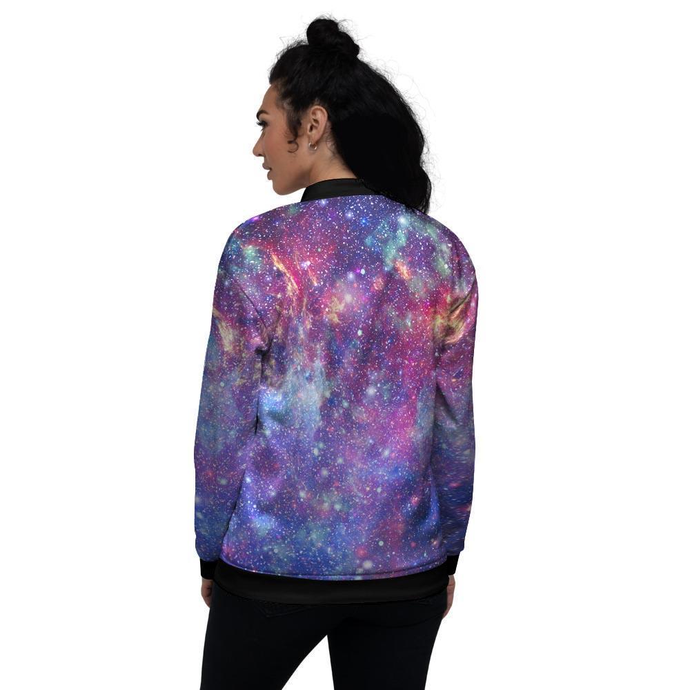 Abstract Starfield Galaxy Space Women's Bomber Jacket-grizzshop