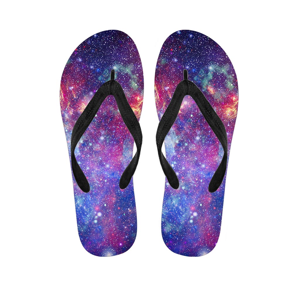 Abstract Starfield Galaxy Space Women's Flip Flops-grizzshop