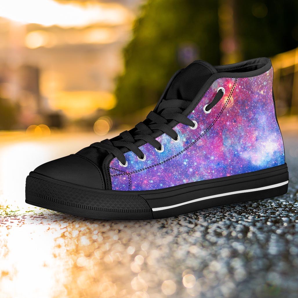 Abstract Starfield Galaxy Space Women's High Top Shoes-grizzshop