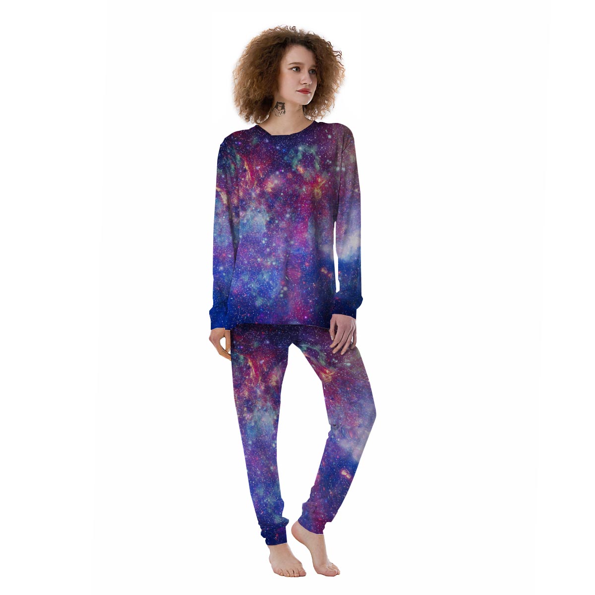 Abstract Starfield Galaxy Space Women's Pajamas-grizzshop