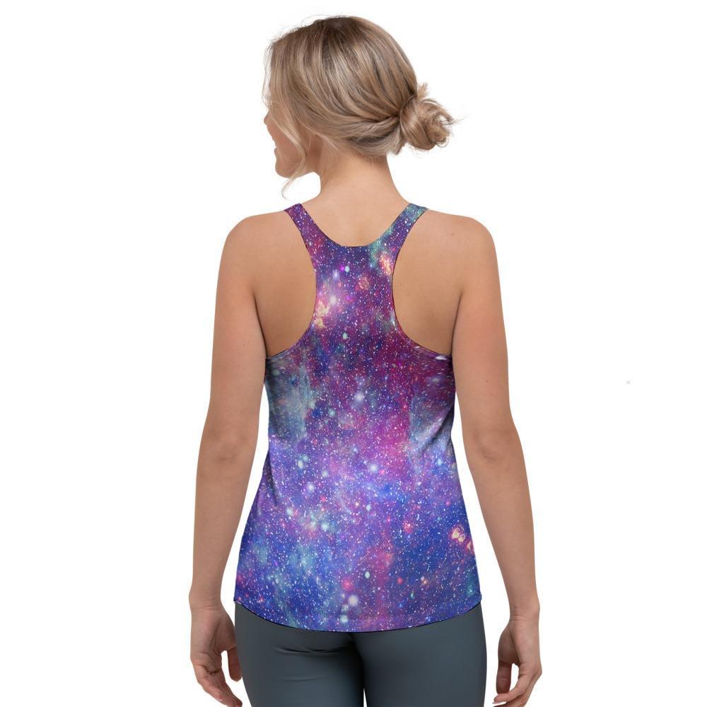 Abstract Starfield Galaxy Space Women's Racerback Tank Top-grizzshop