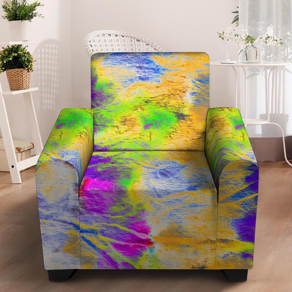 Abstract Tie Dye Armchair Cover-grizzshop