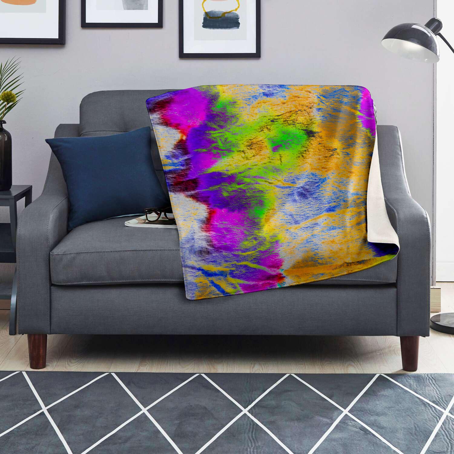Abstract Tie Dye Blanket-grizzshop