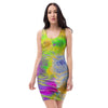 Abstract Tie Dye Bodycon Dress-grizzshop