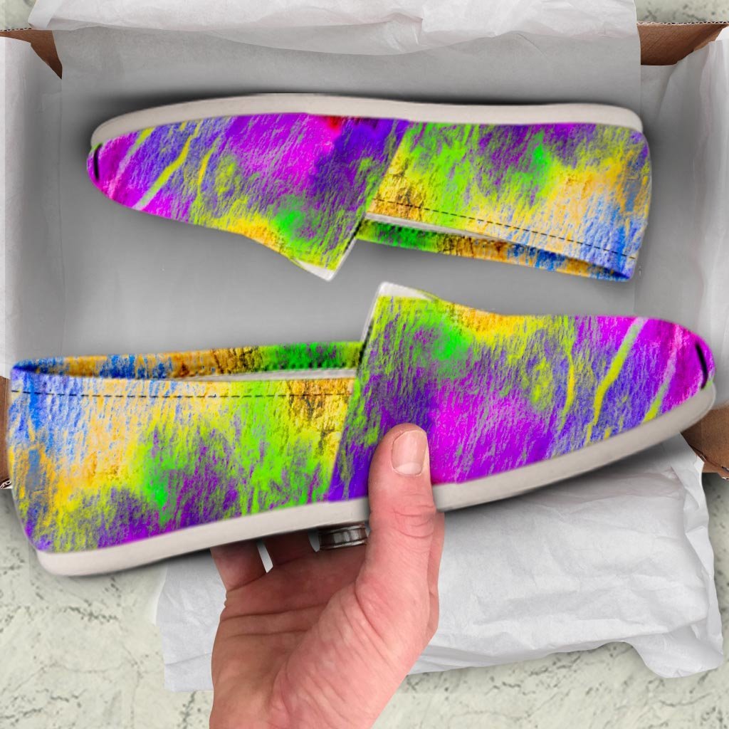 Abstract Tie Dye Canvas Shoes-grizzshop