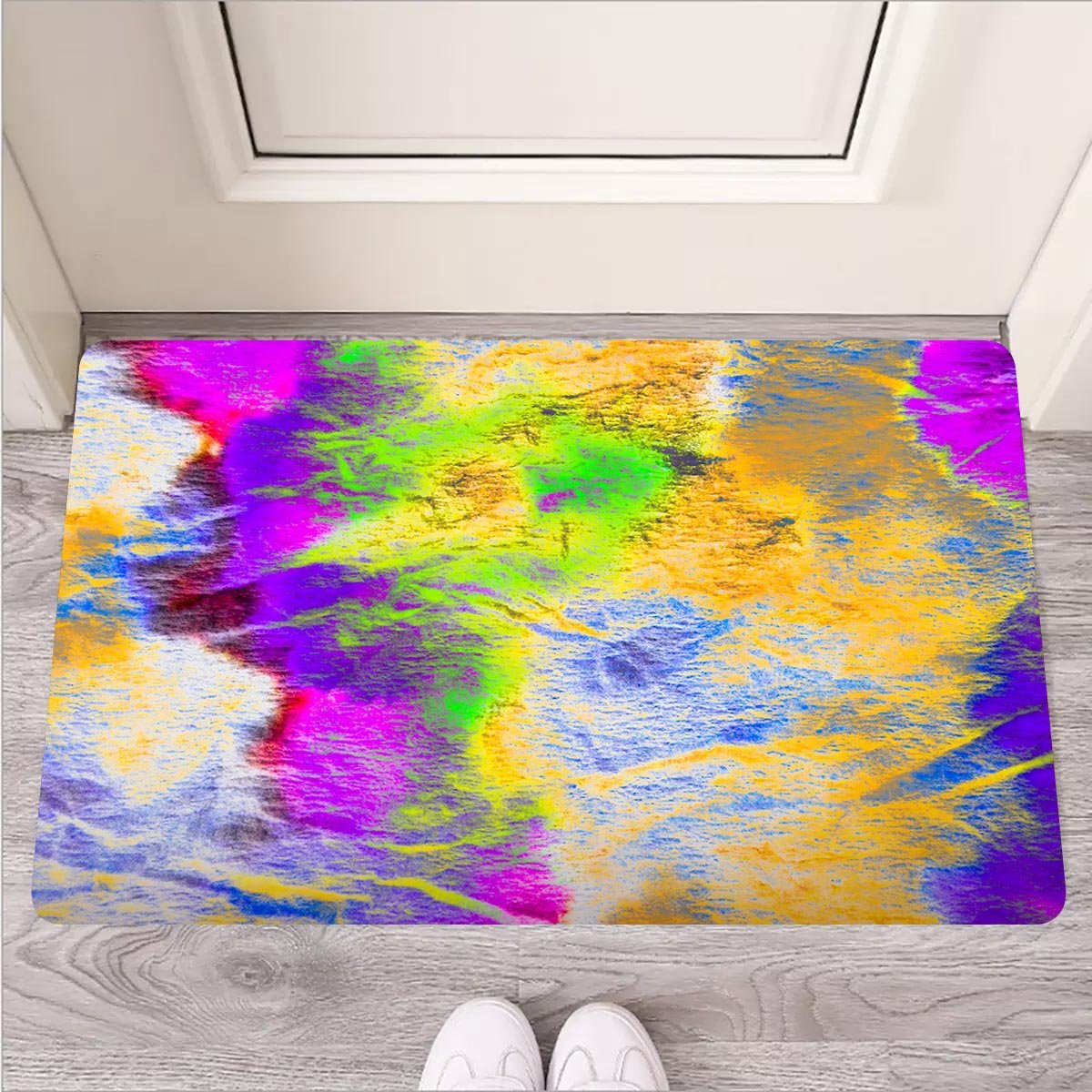 Abstract Tie Dye Door Mat-grizzshop