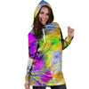 Abstract Tie Dye Hoodie Dress-grizzshop