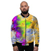 Abstract Tie Dye Men's Bomber Jacket-grizzshop