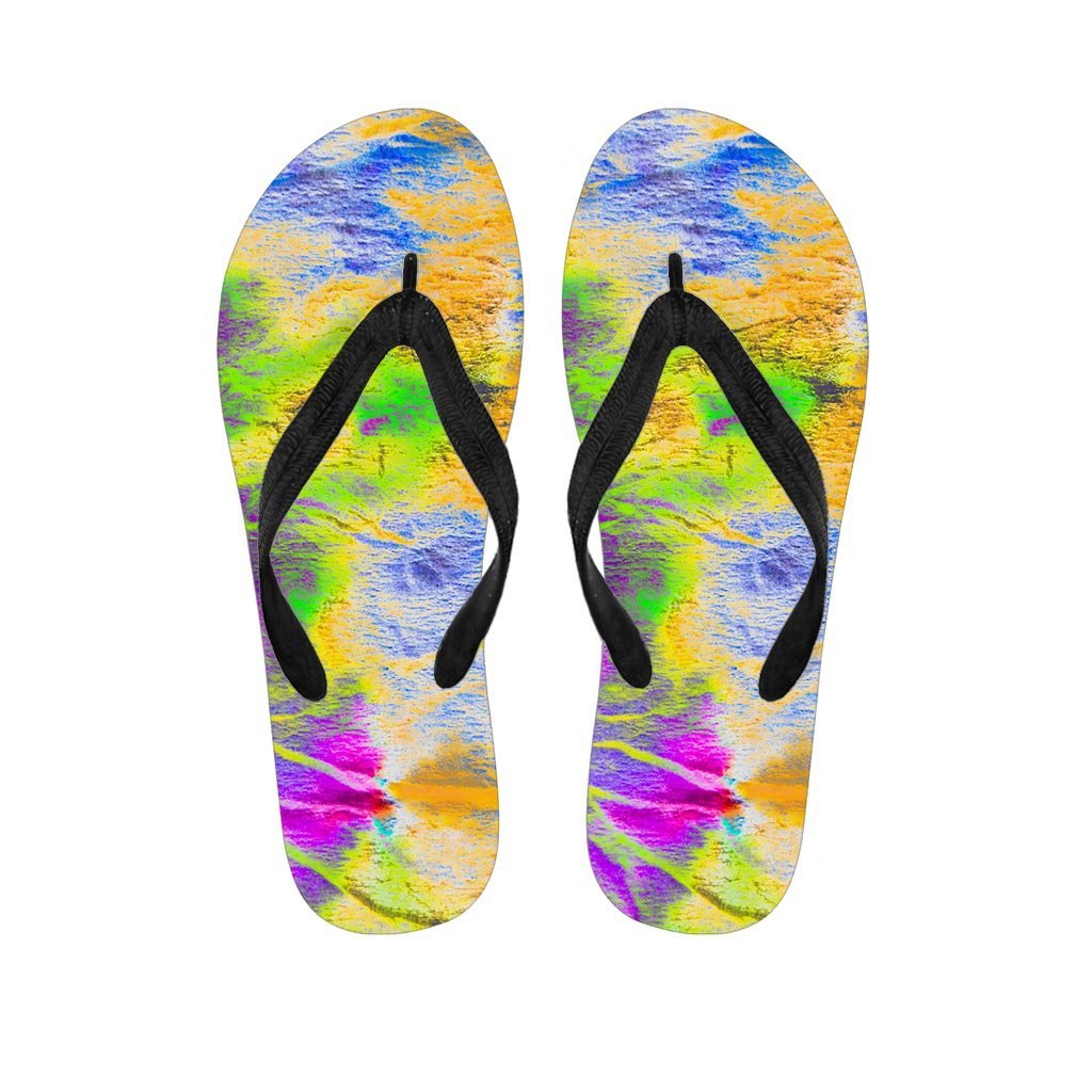 Abstract Tie Dye Men's Flip Flops-grizzshop