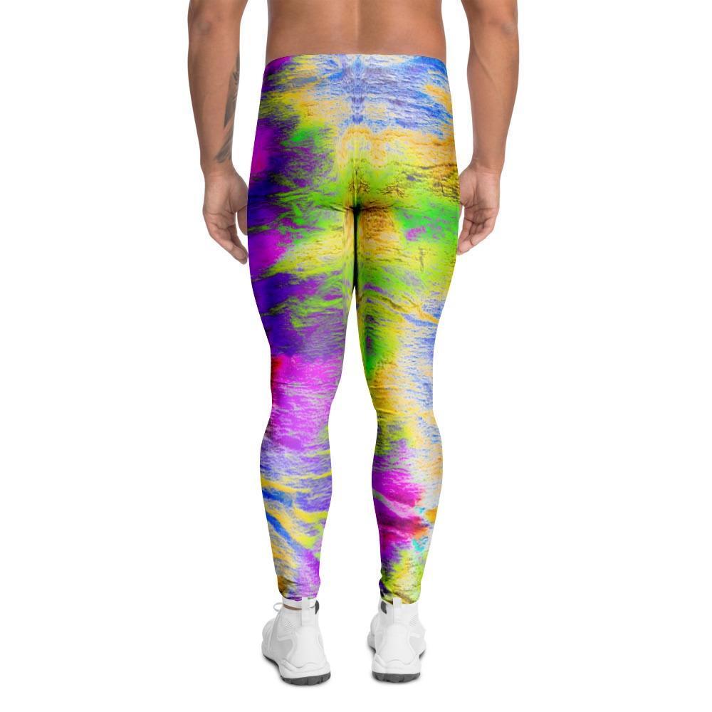 Abstract Tie Dye Men's Leggings-grizzshop