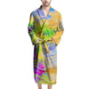 Abstract Tie Dye Men's Robe-grizzshop