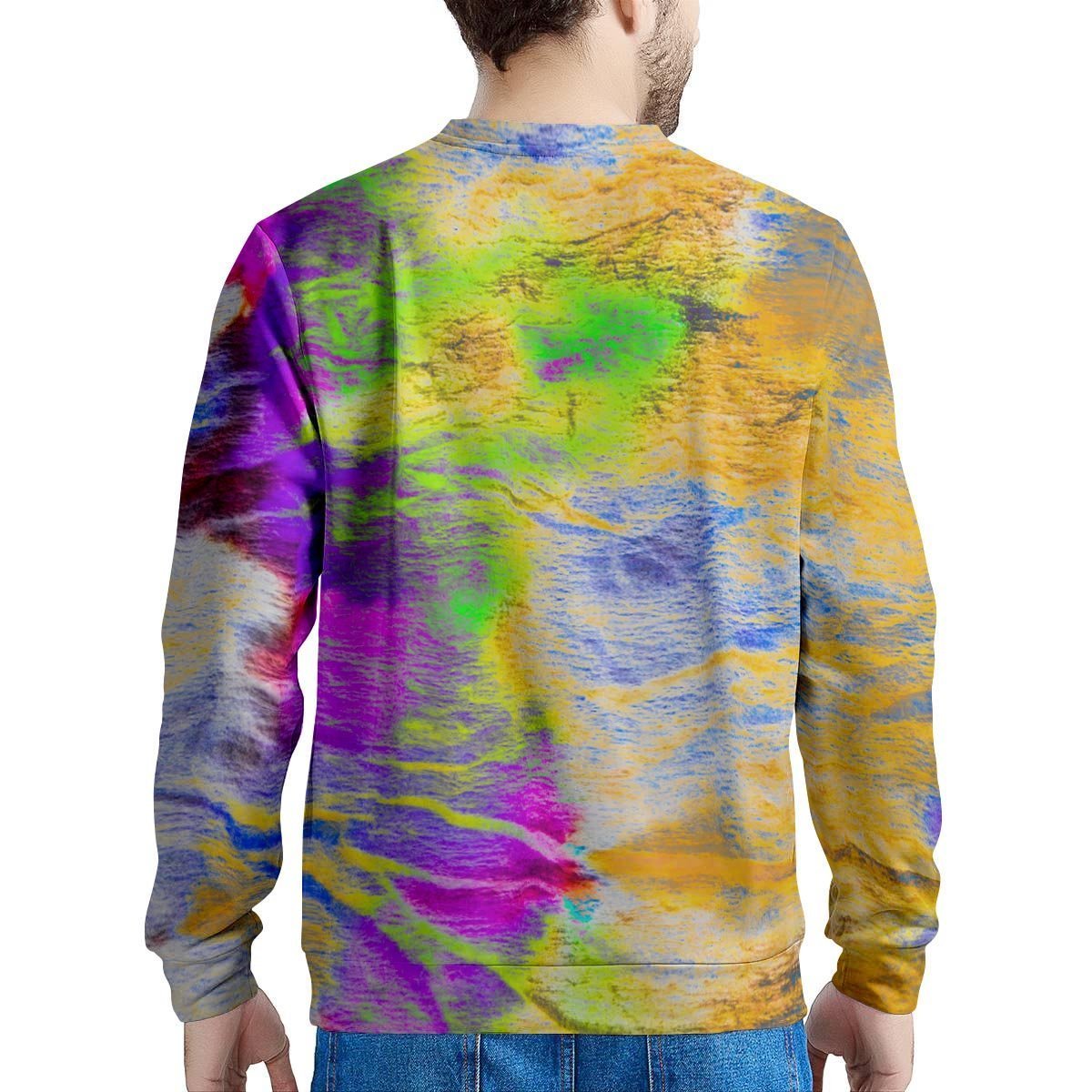 Abstract Tie Dye Men's Sweatshirt-grizzshop