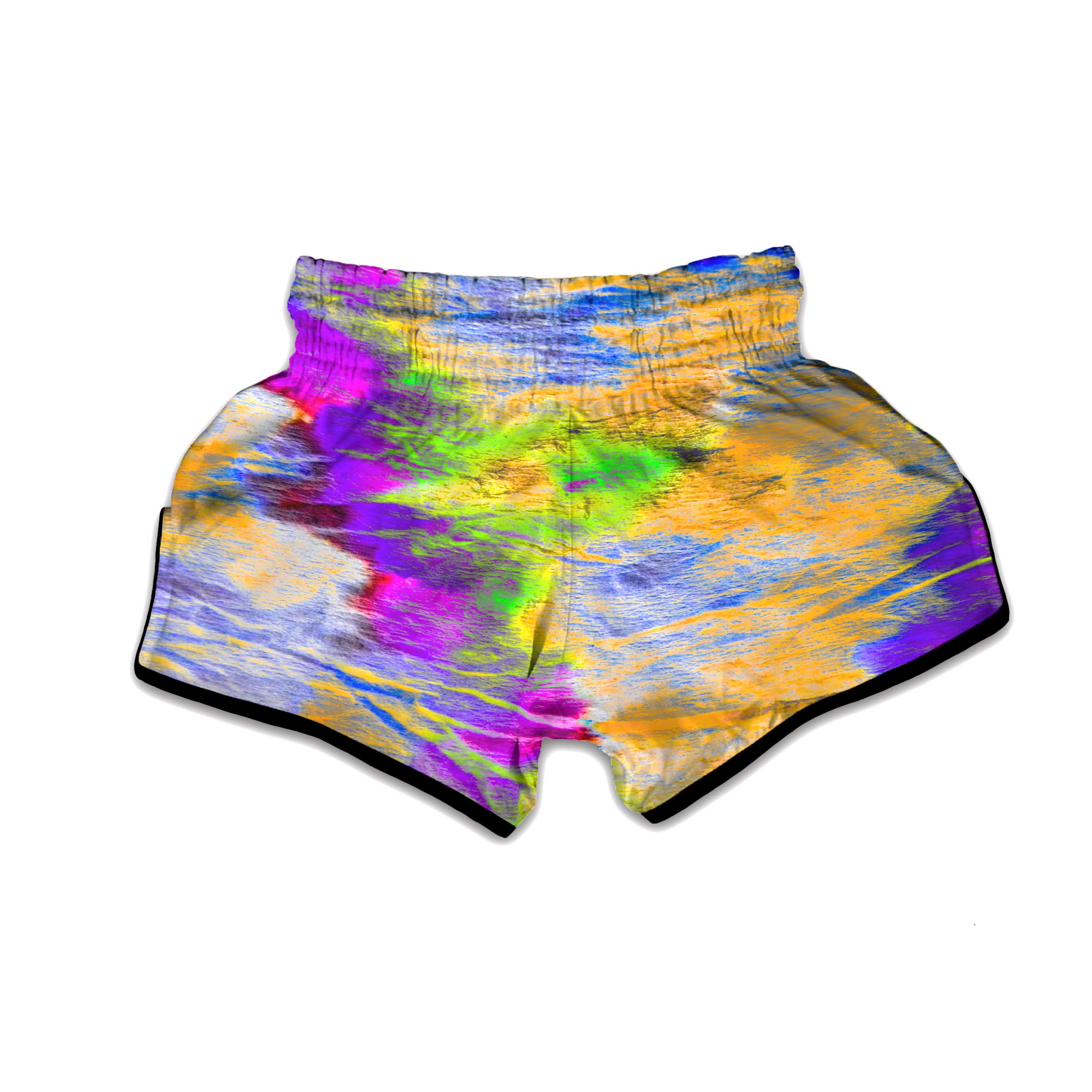 Abstract Tie Dye Muay Thai Boxing Shorts-grizzshop