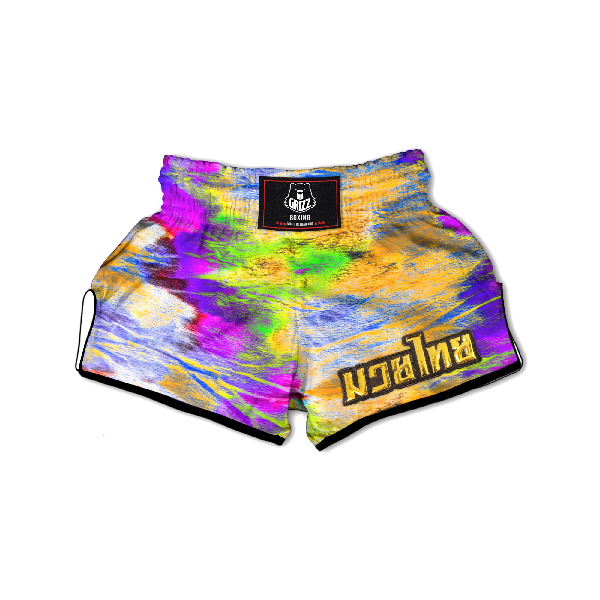 Abstract Tie Dye Muay Thai Boxing Shorts-grizzshop