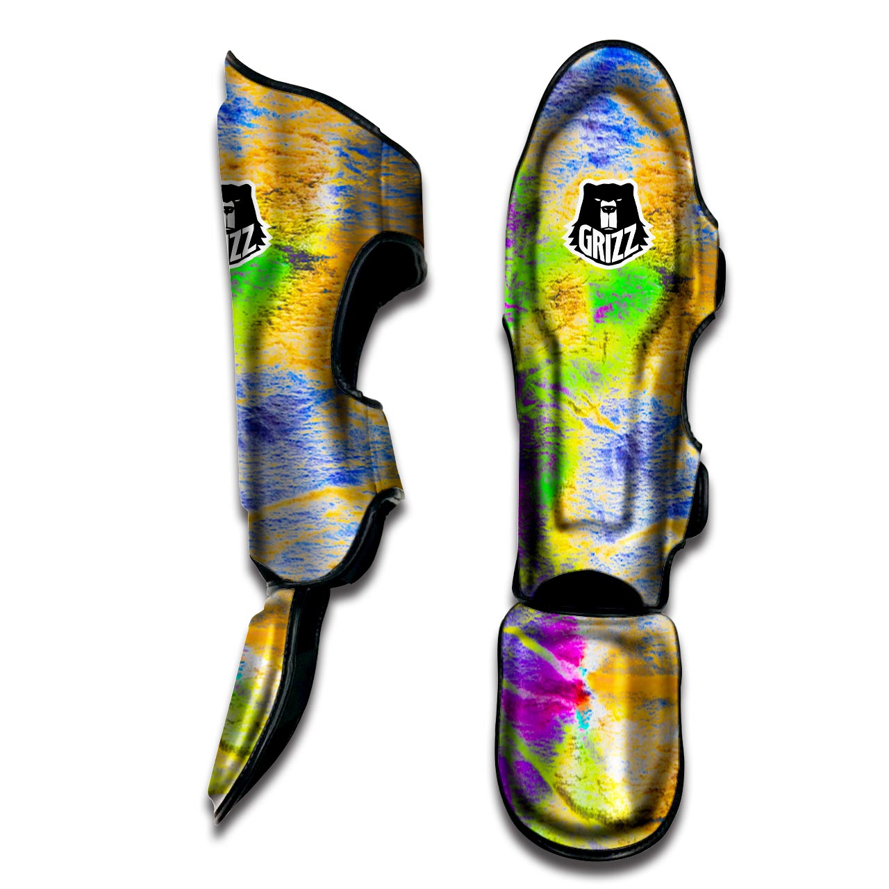 Abstract Tie Dye Muay Thai Shin Guard-grizzshop