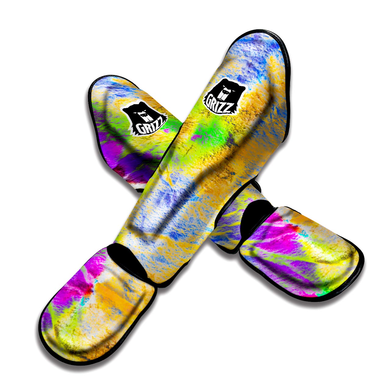 Abstract Tie Dye Muay Thai Shin Guard-grizzshop