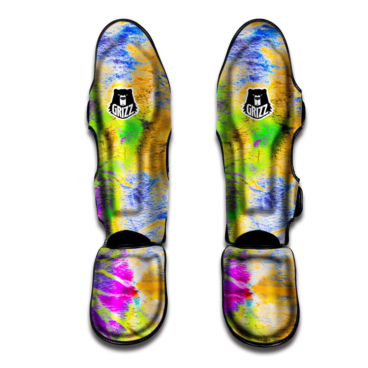 Abstract Tie Dye Muay Thai Shin Guard-grizzshop