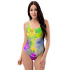 Abstract Tie Dye One Piece Swimsuite-grizzshop