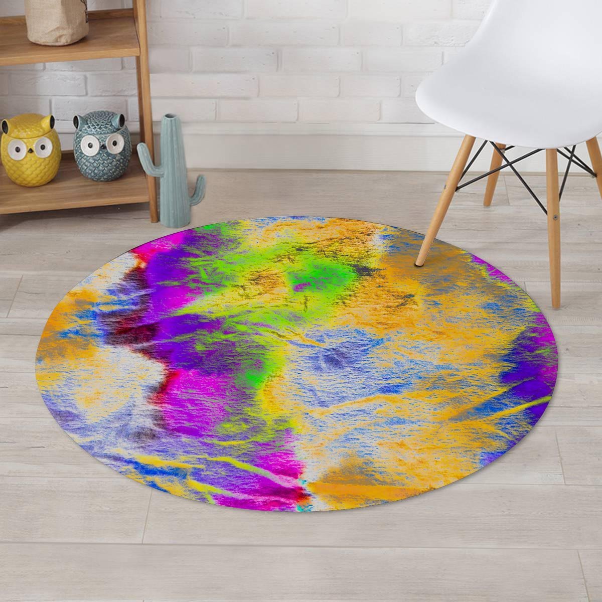 Abstract Tie Dye Round Rug-grizzshop