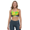 Abstract Tie Dye Sports Bra-grizzshop