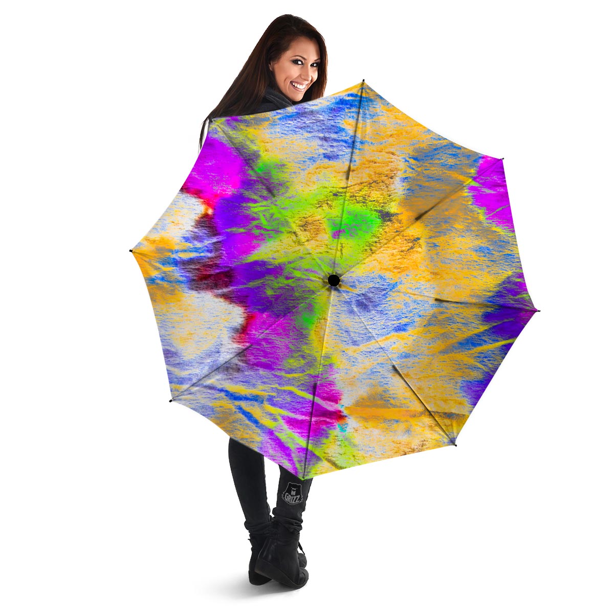 Abstract Tie Dye Umbrella-grizzshop