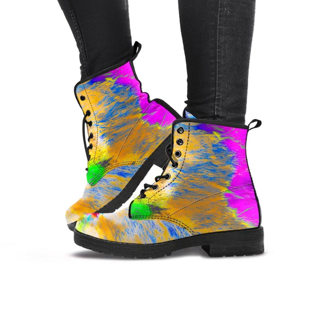 Abstract Tie Dye Women's Boots-grizzshop