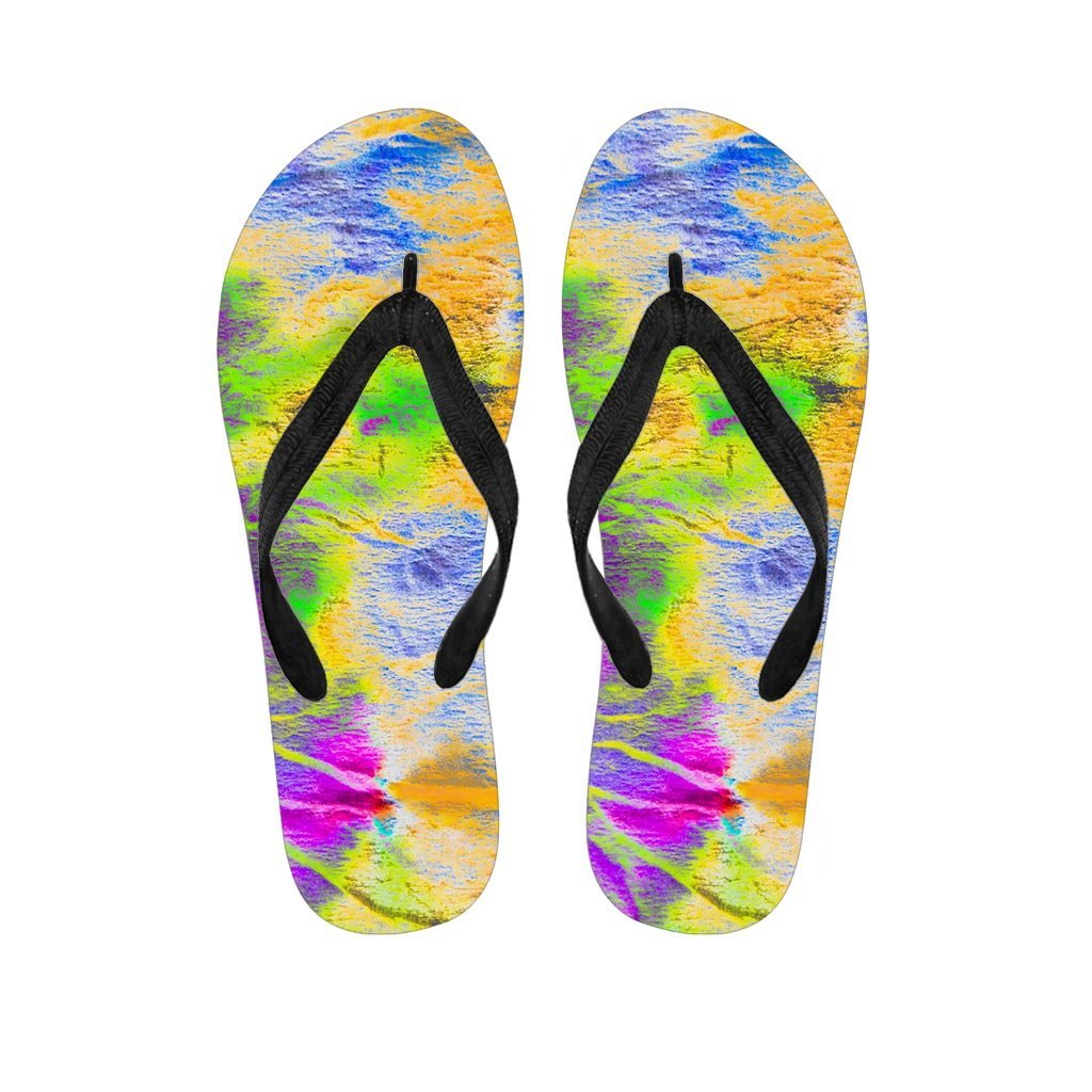 Abstract Tie Dye Women's Flip Flops-grizzshop