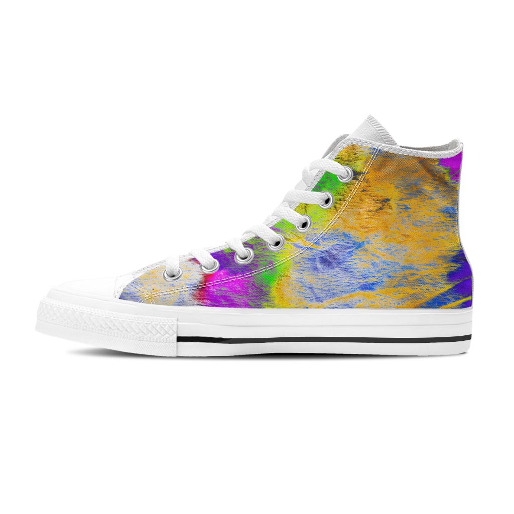 Abstract Tie Dye Women's High Top Shoes-grizzshop
