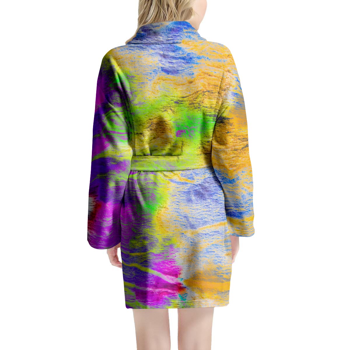 Abstract Tie Dye Women's Robe-grizzshop