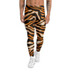 Abstract Tiger Skin Grunge Print Men's Leggings-grizzshop