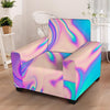 Abstract Trippy Holographic Armchair Cover-grizzshop