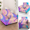 Abstract Trippy Holographic Armchair Cover-grizzshop