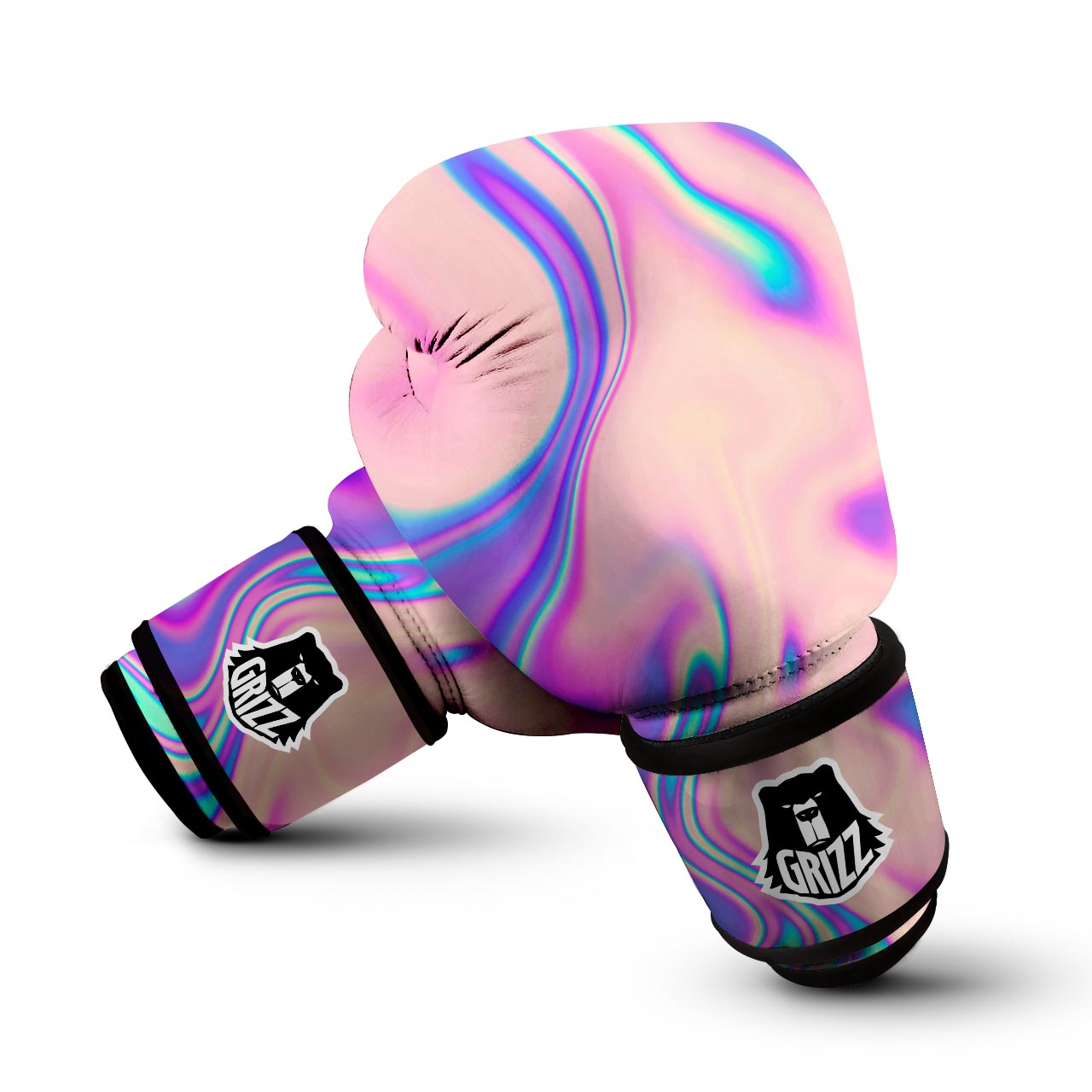 Abstract Trippy Holographic Boxing Gloves-grizzshop