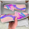 Abstract Trippy Holographic Canvas Shoes-grizzshop