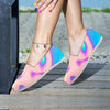 Abstract Trippy Holographic Canvas Shoes-grizzshop