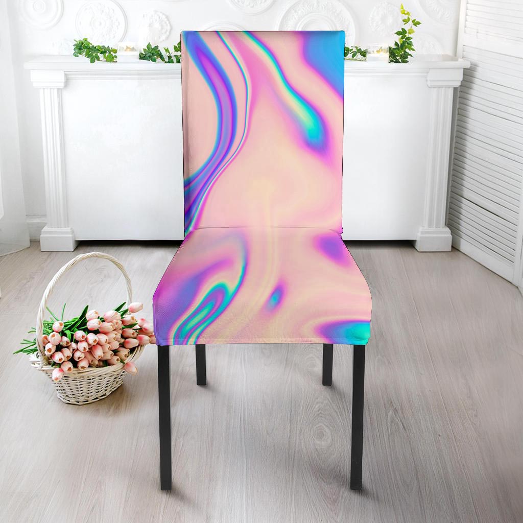 Abstract Trippy Holographic Chair Cover-grizzshop