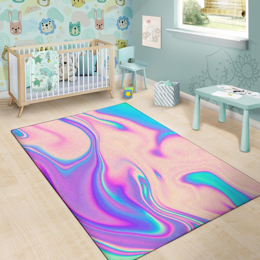 Abstract Trippy Holographic Floor Mat-grizzshop